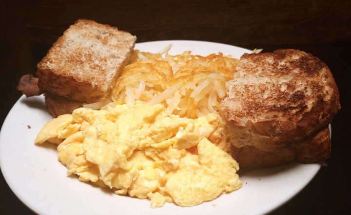 Eggs, Hash Browns, Toast