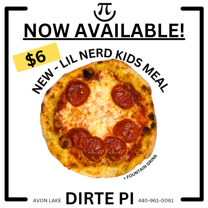 NEW! - Lil Nerd Kid's Meal (1 TOPPING + FOUNTAIN DRINK)