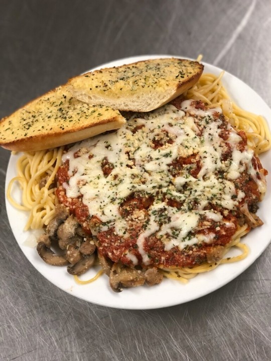 Mushroom Sauce Spaghetti Dinner