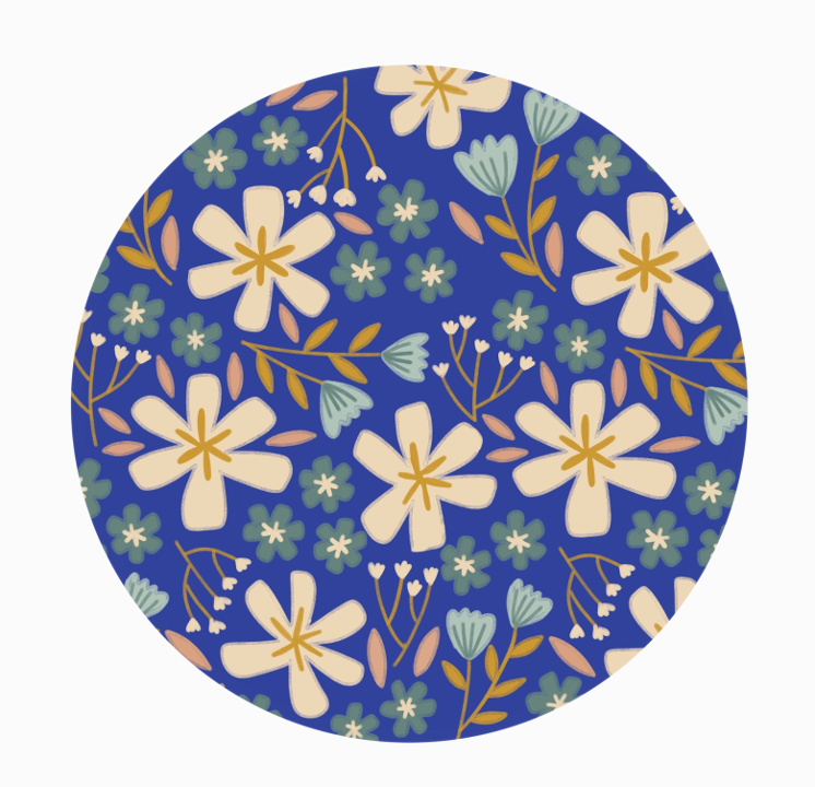 Winter Florals Circle Sticker