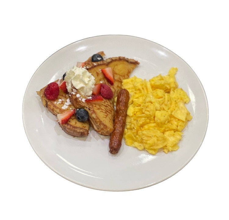 French toast with Scramble Eggs