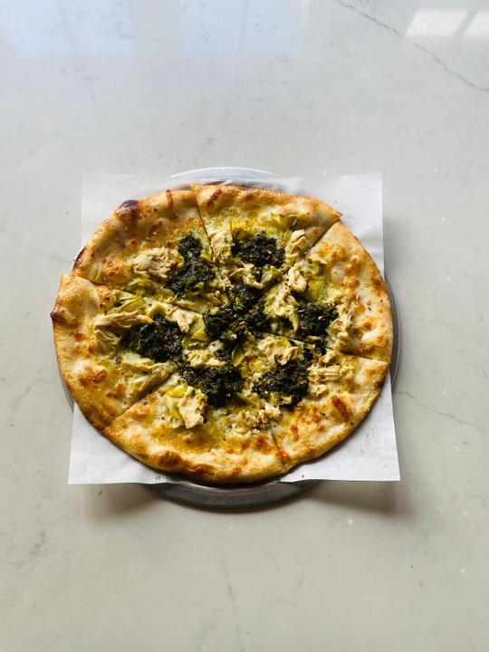 Pesto Chicken & Artichoke Pizza