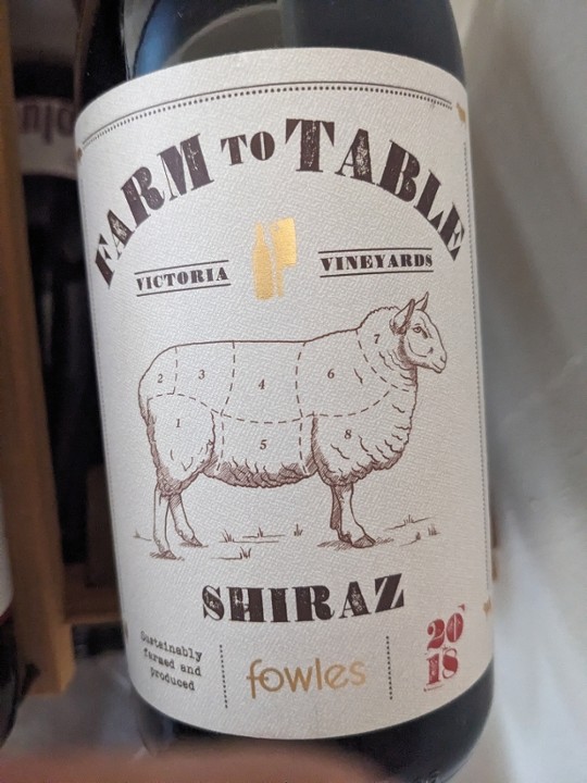 Fowles Farm to Table Shiraz