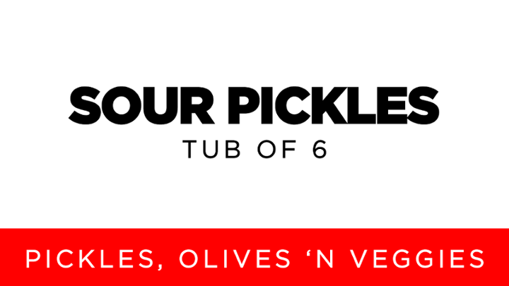 Sour Pickles | Tub of 6