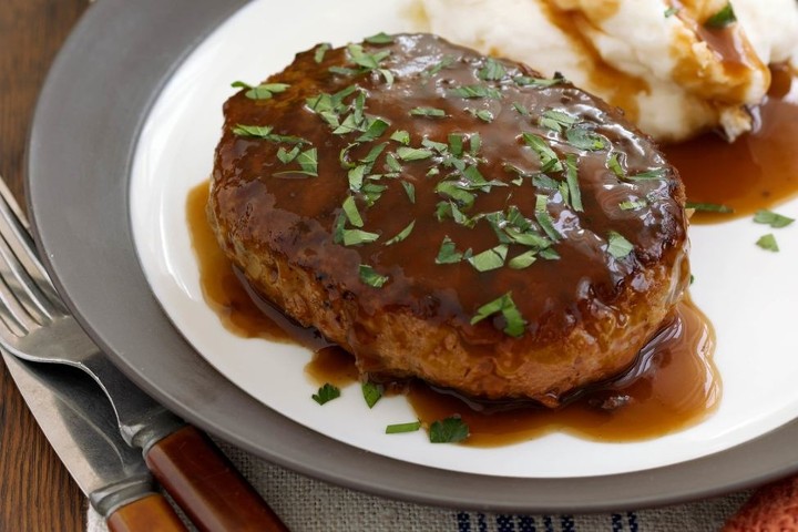 Salisbury Steak  with 2 SIDES