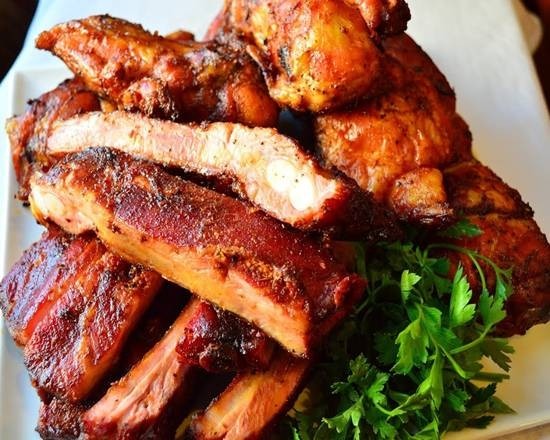 3 BBQ Pork Ribs, 2 Chicken Wings with 2 SIDES