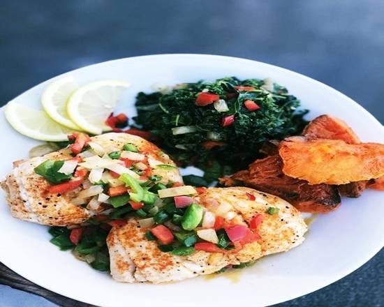 Stuffed Flounder with 2 SIDES