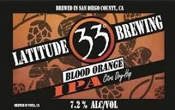 16oz LATITUDE 33-Blood Orange IPA