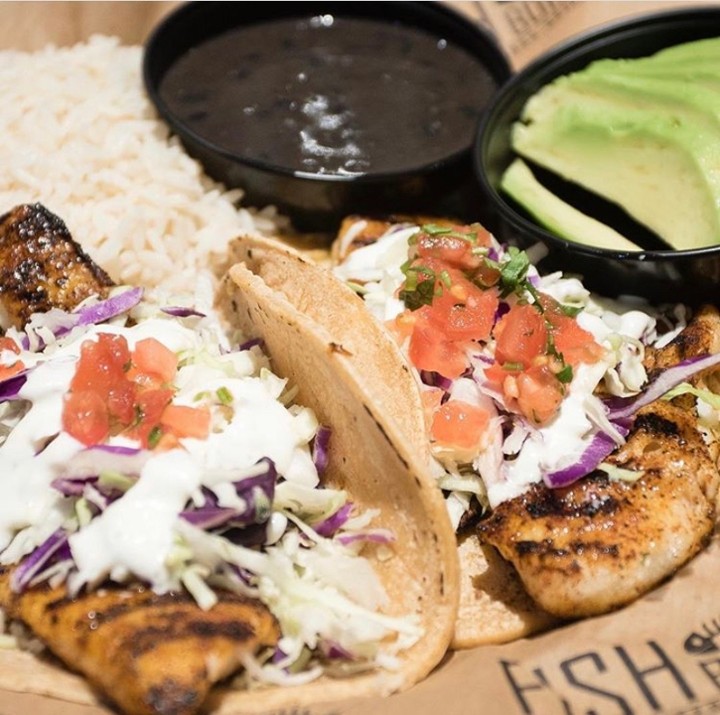 Grilled White Fish 2 Taco Combo