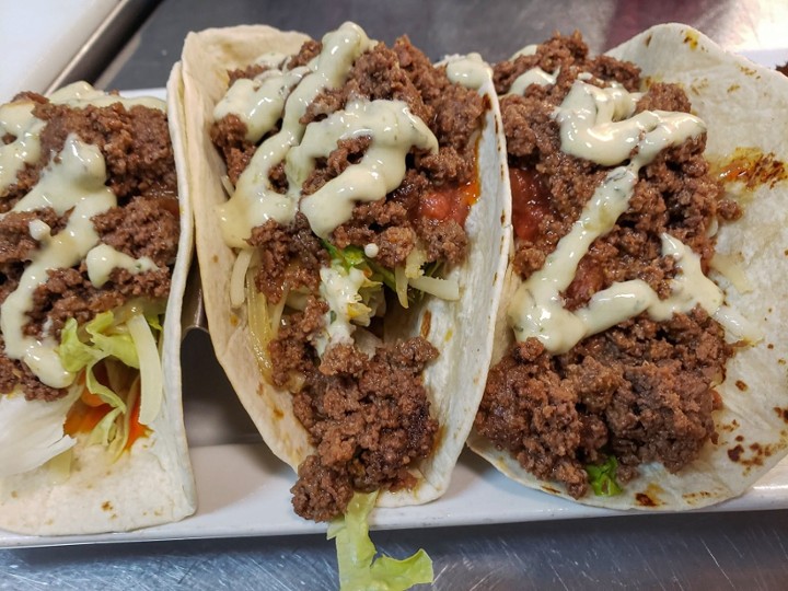 Bow Down Beef Tacos