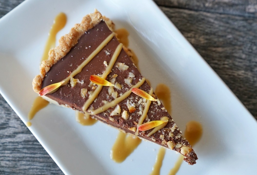 salted caramel chocolate hazelnut tarte