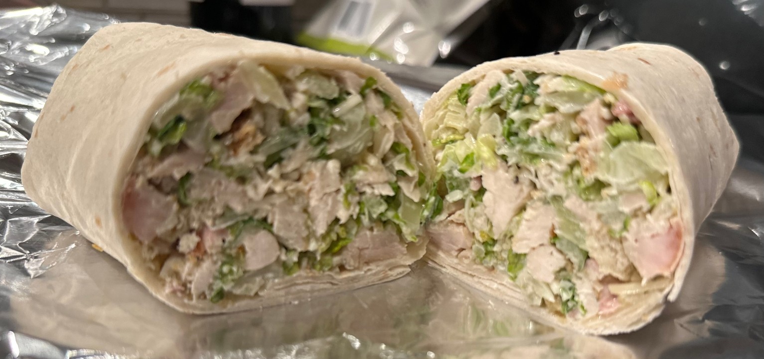 Chicken Caesar Wrap (With Croutons)