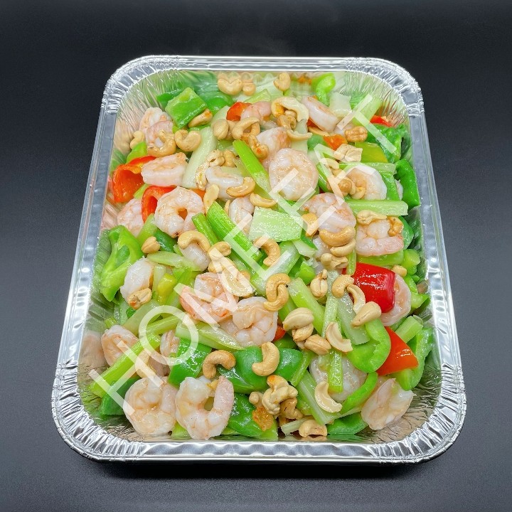 334. Large Cashew Nuts, Celery & Shrimps Bell Peppers with White Sauce 腰果西芹虾仁(大)