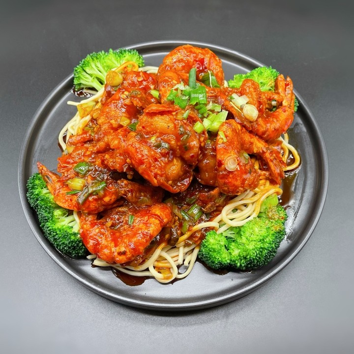 105. Spicy Black Tiger Shrimp with Noodle 香辣黑虎虾意面