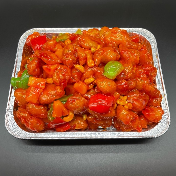 333. Small Sweet & Sour Shrimp with Pineapple Cashew Nuts Bell Pepper 菠萝咕咾虾(小)