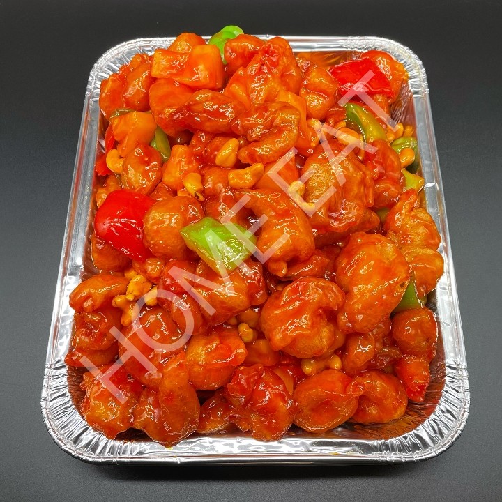 333. Large Sweet & Sour Shrimp with Pineapple Cashew Nuts Bell Pepper 菠萝咕咾虾(大)