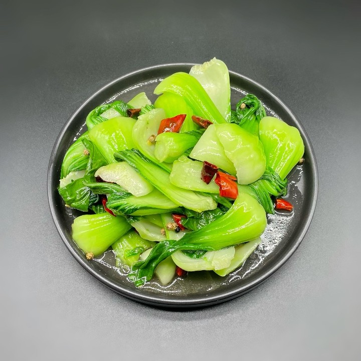 128. Bok Choy With Chili Pepper 炝炒油菜心