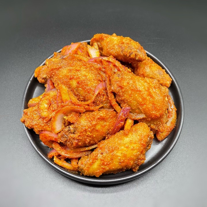 83. Fried Chicken Wings with Salt Egg Sauce 大漠金沙鸡翅