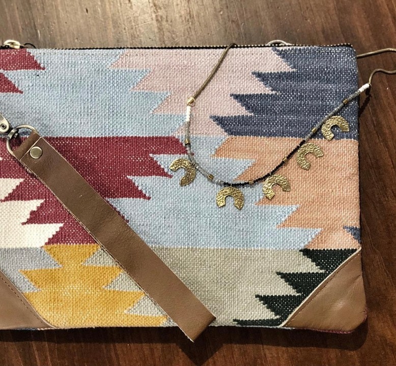 Colorful Woven Clutch