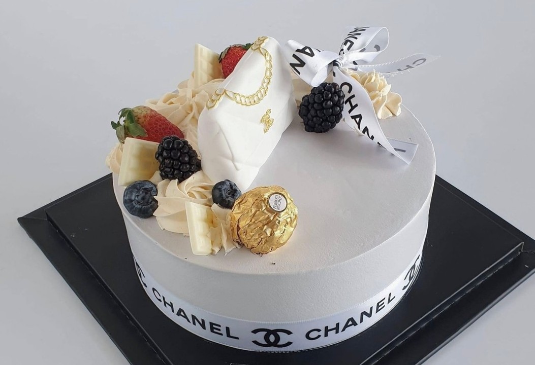White Chanel Bag Cake
