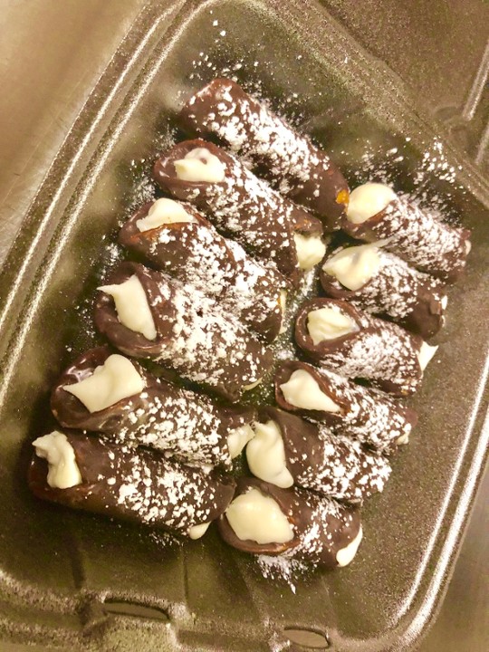 1 Dozen Chocolate Covered Mini Cannolis