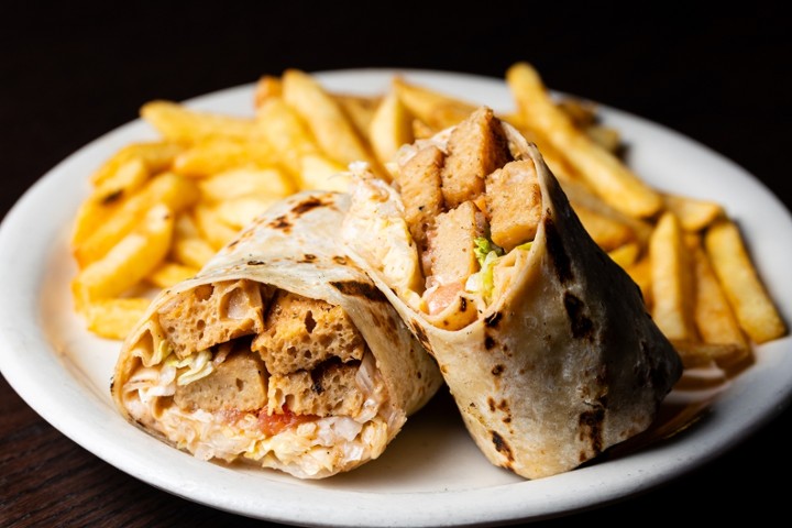 Buffalo Seitan Wrap (VEGAN)