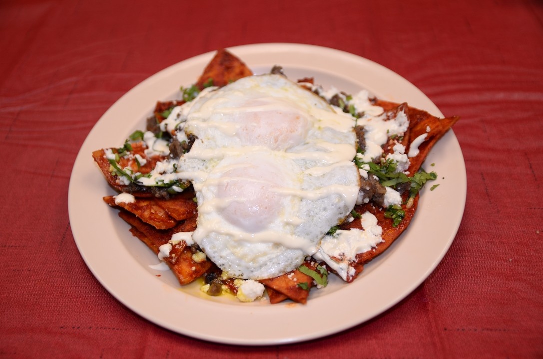 Chilaquiles Rojos Meat