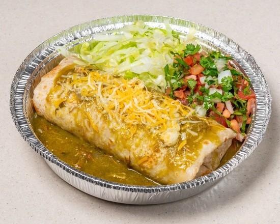 CHILE VERDE SMOTHERED BURRITO