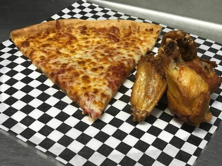 One Slice & 4 Wings