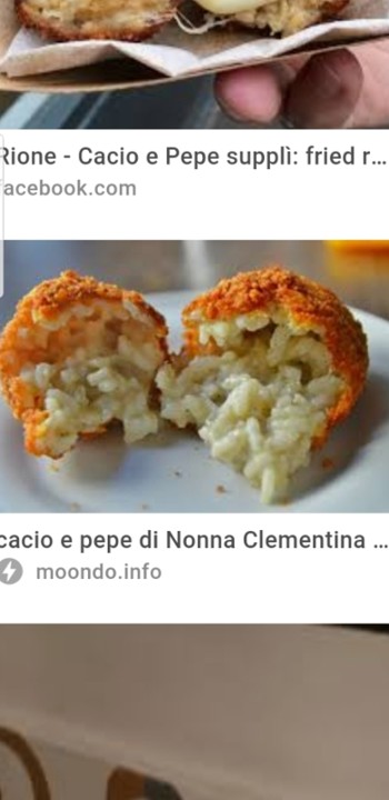 Cacio Pepe (cheese risotto ball)