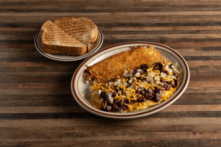 Chili & Cheddar Cheese Omelette