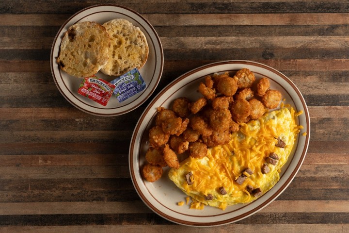 Sausage & Cheese Omelette