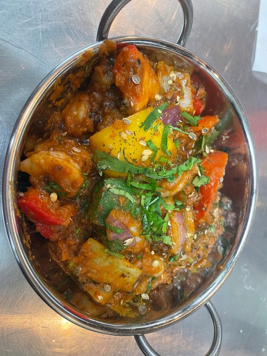 Punjabi Kadhai Jheenga (Shrimp)