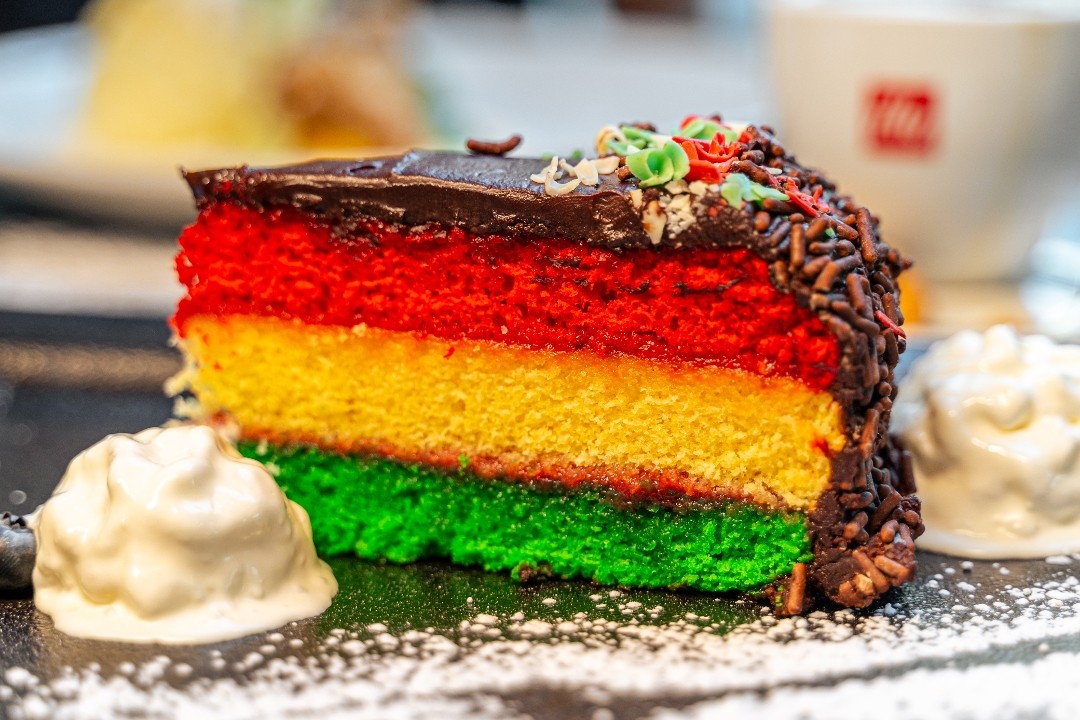 Seven Layer Rainbow Cake