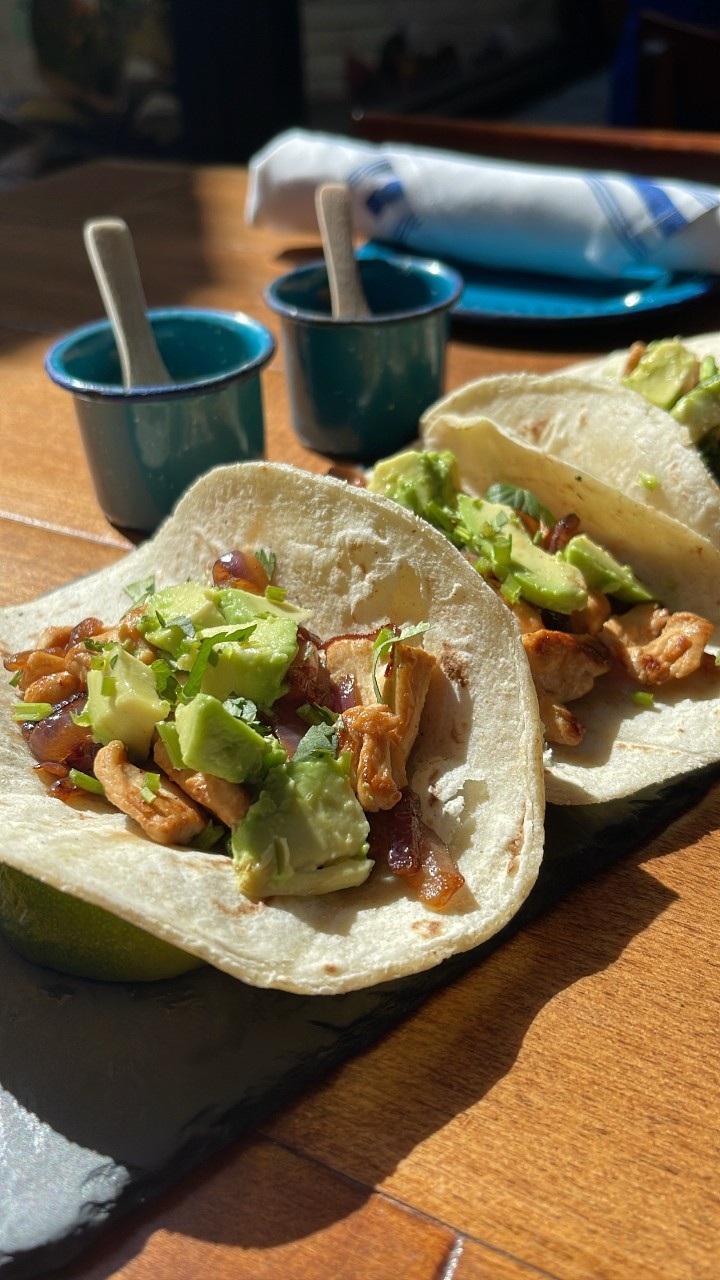 Tacos of Chopped Chicken Breast