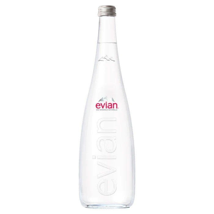 Evian Still Mineral Water Glass Bottle 500ml