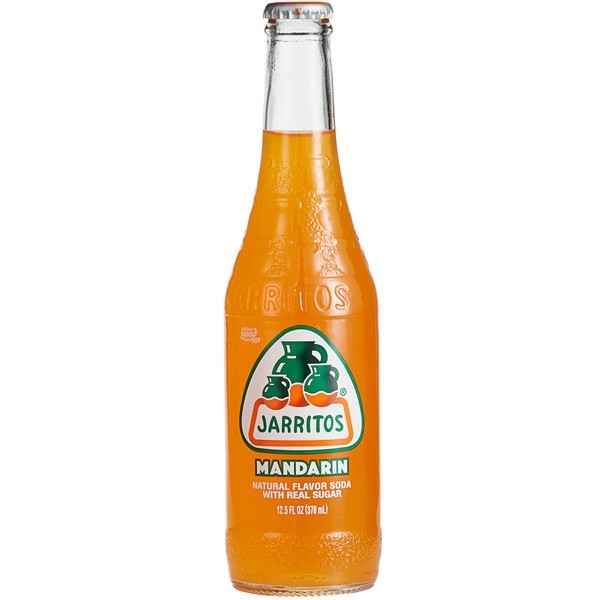 Jarritos Mandarin Soda Glass Bottle
