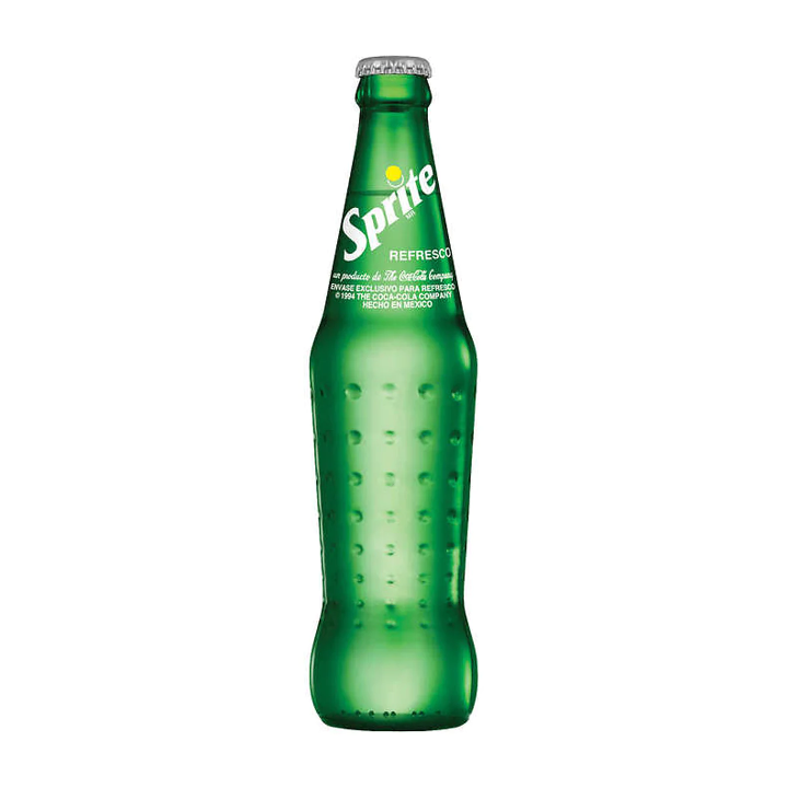 Mexican Sprite Soda Glass Bottle