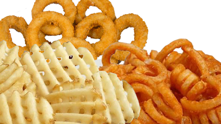 3 Mix - Waffle French Fries, Curly Fries & Onion Rings