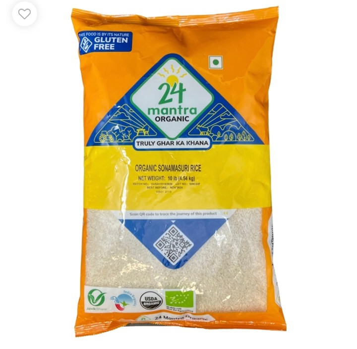 24 Mantra Organic Sonamasuri Rice 2lb