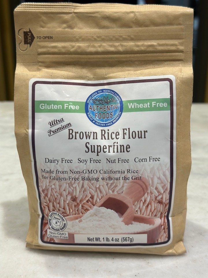 Authentic Food Gluten Free Brown Rice Flour 1lb