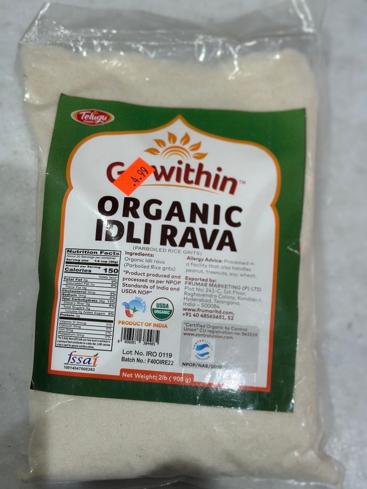 Go Within Organic Idli Rava 2lb