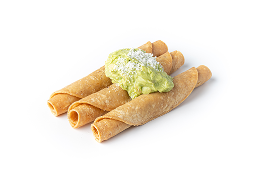 3 Rolled Tacos with Guacamole