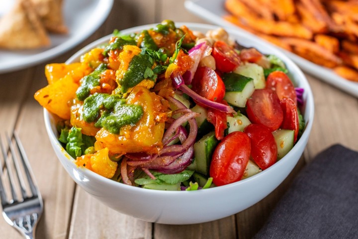 Potato Cauliflower + Salad