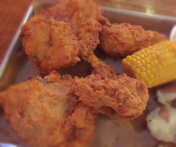 Fried Chicken Dinner ~ 2nd Sunday of month ~ chicken, redskin potatoes, corn on the cob & drink