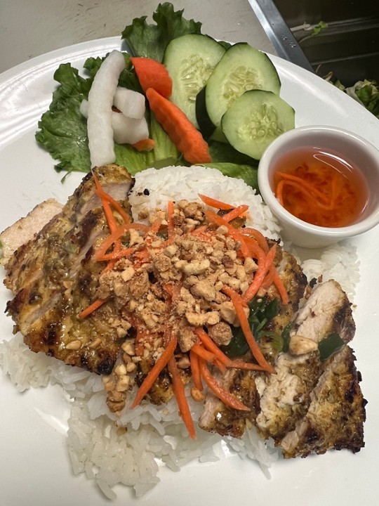 grilled chicken over rice