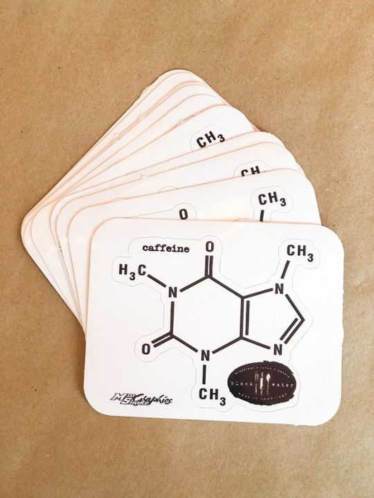 Caffeine Molecule Sticker