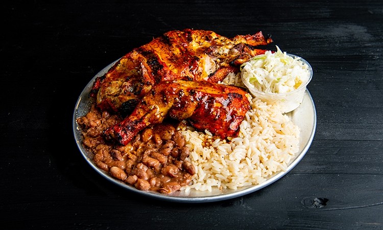 Dinos Chicken Plate with Rice, Beans