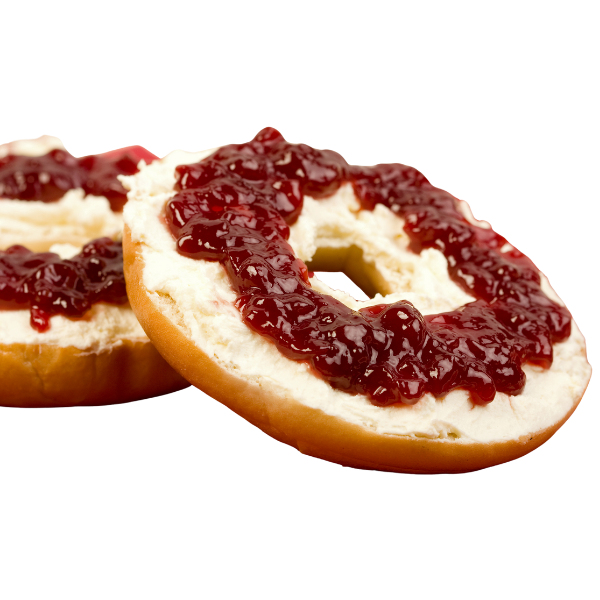 Bagel Toast w/ Strawberry Jams