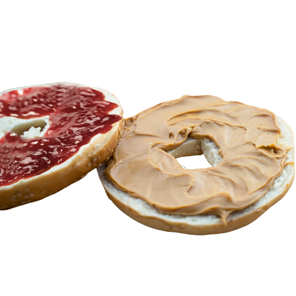 Bagel with Peanut Butter and Jelly